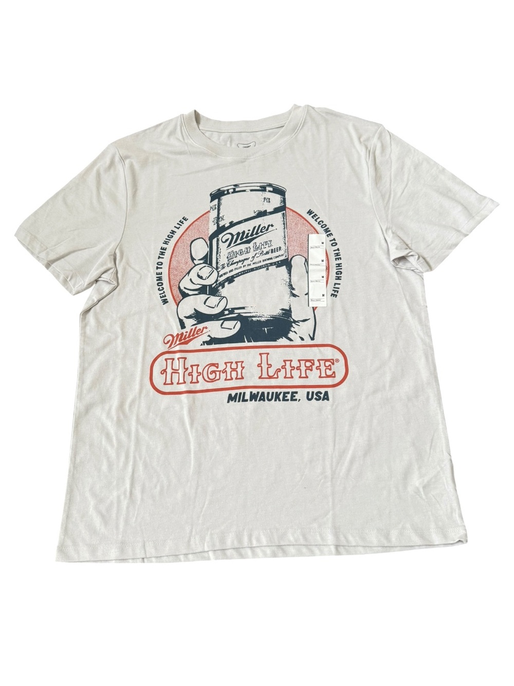 Miller High Life White Graphic Tee - Men's Casual Shirt